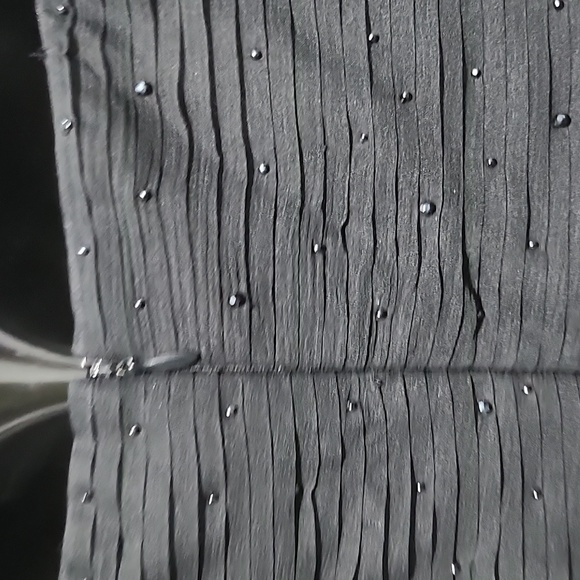 BCBG MAXAZRIA Rhinestone BLACK MAXI Chiffon DRESS - Picture 7 of 11